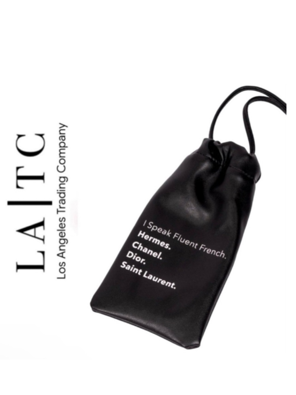LA/TC Los Angeles Trading Company Vegan Leather Crossbody Pouch Fluent French